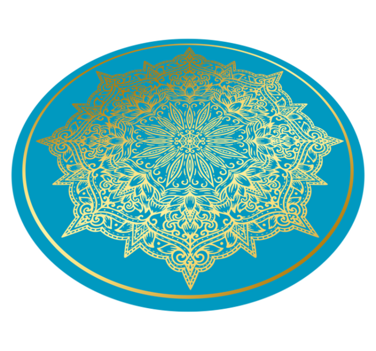 Komplex mandalakonstverk Vinylmatta Cirkulär - Tenstickers