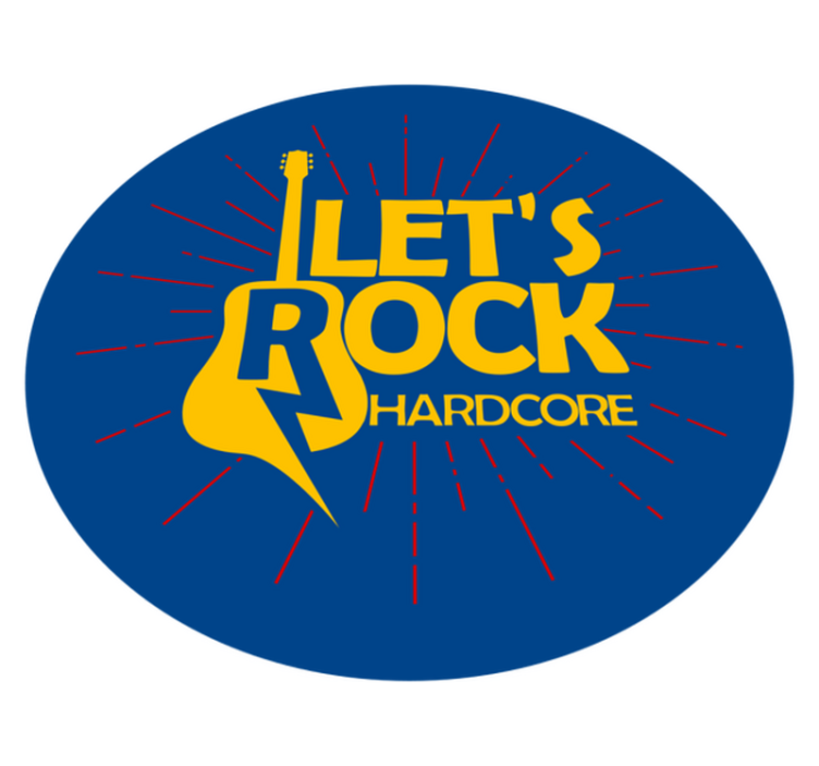 Hyllning till elgitarr Vinylmatta Cirkulär - Tenstickers