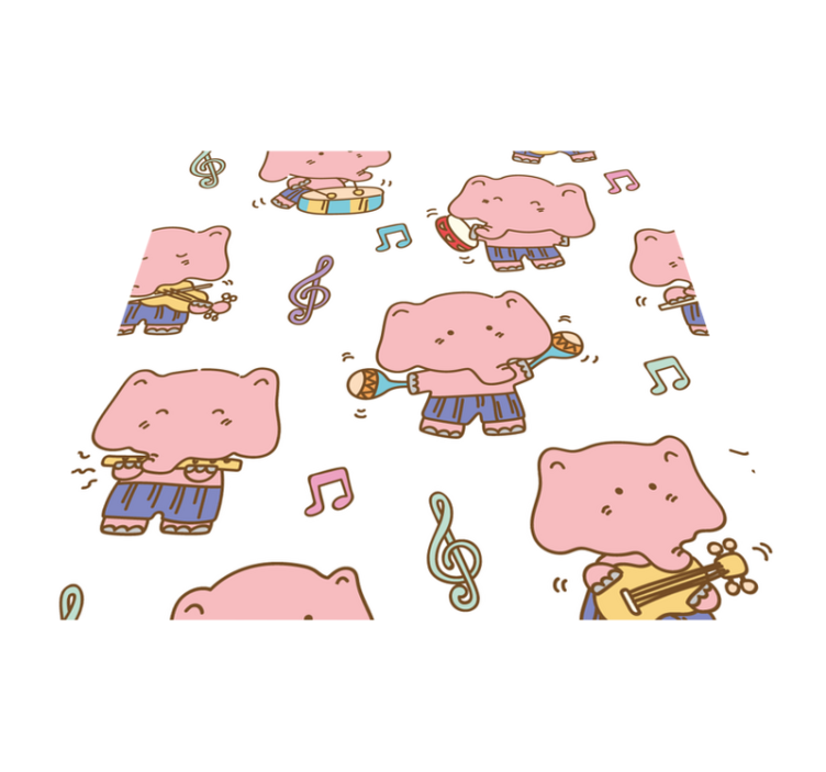 Musikaliskt elefanttema Andra Vinylmattor - Tenstickers
