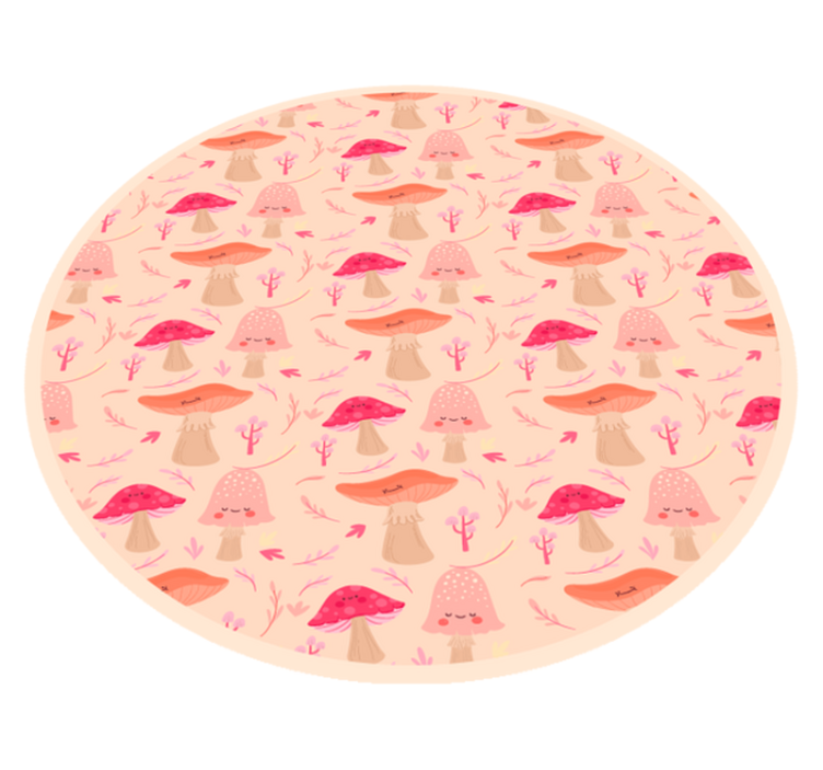 Glad klassisk svamp blommig matta - Tenstickers