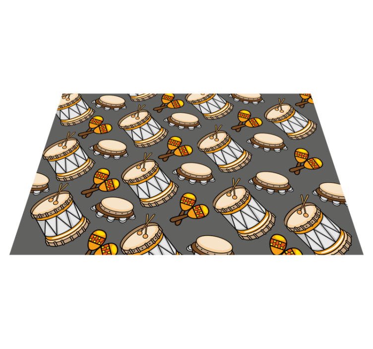 Andra vinylmattor samling av musikinstrumenter - Tenstickers