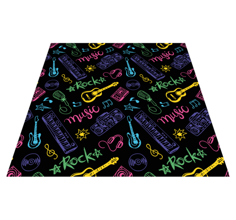 Färgglatt musiktema Andra Vinylmattor - Tenstickers
