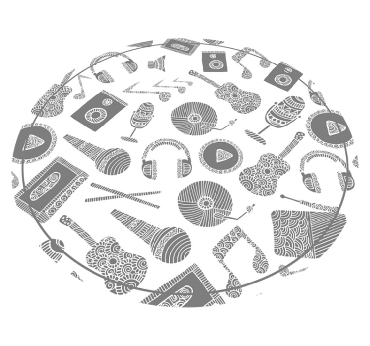 Mönster för musikinstrument Andra Vinylmattor - Tenstickers