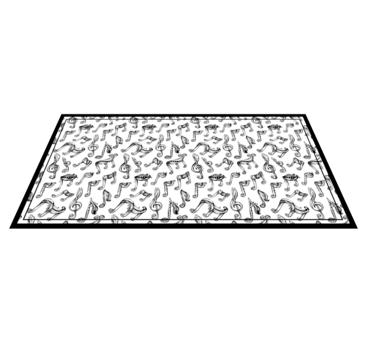 Musiknotdesign Vinylmatta Ungdom - Tenstickers