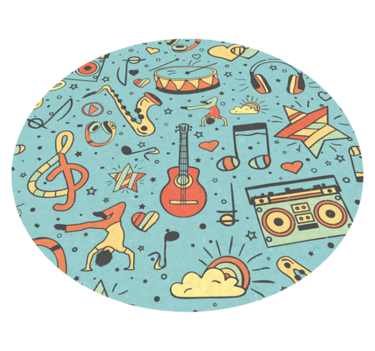 Musiknoter tema Andra Vinylmattor - Tenstickers