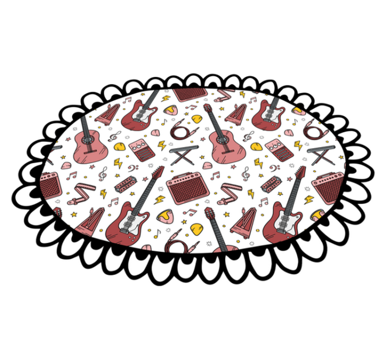 Motiv med musikaliska element Andra Vinylmattor - Tenstickers