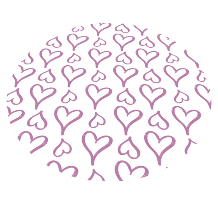 Vinylmatta textur rosa hjärtan mönster - Tenstickers