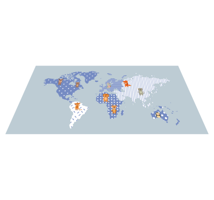 Världskartans äventyr Andra Vinylmattor - Tenstickers