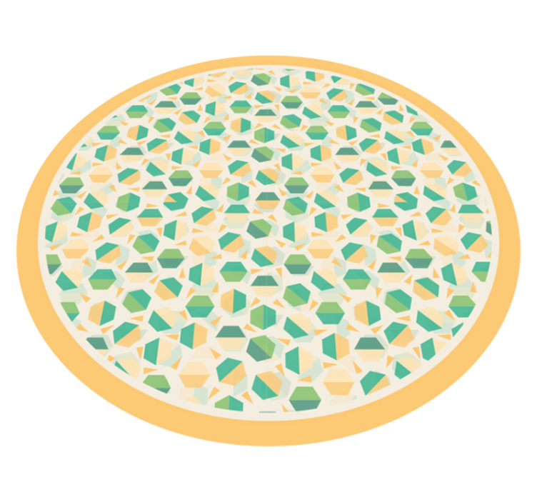 Färgglada hexagon kakel mönster badrum vinyl matta - Tenstickers