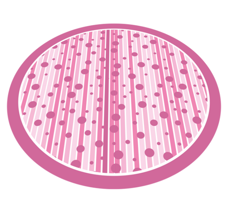 Vinlymatta randiga rosa randig mönster - Tenstickers