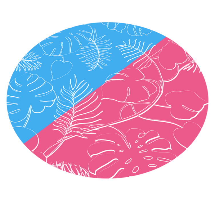 Vinylmatta natur bladiga tropiker - Tenstickers