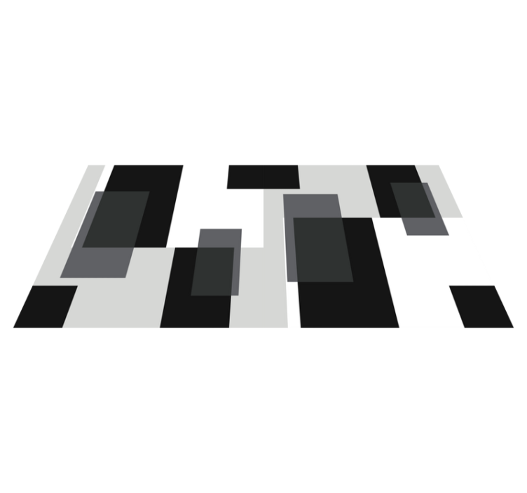 Vinylmatta modern abstrakta block - Tenstickers