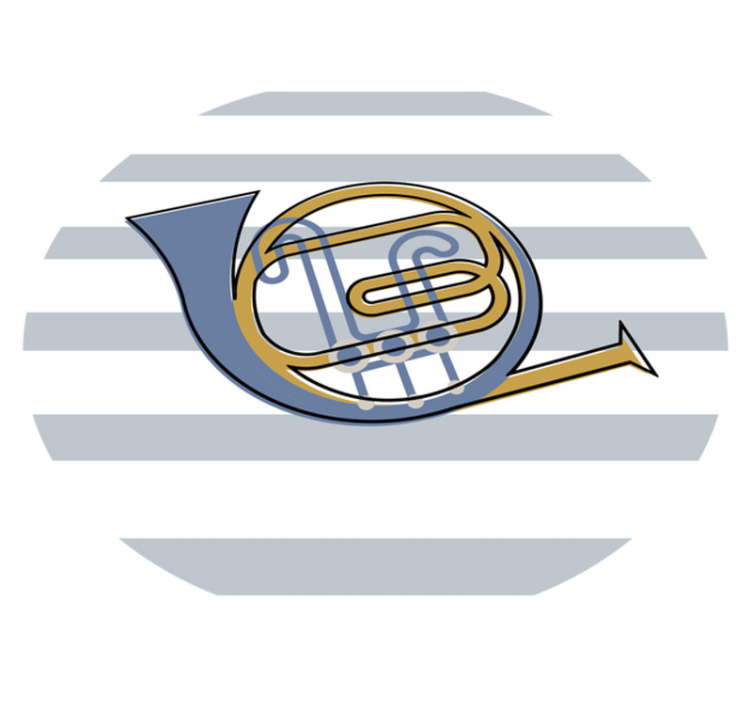 Design av musikhorn Vinylmatta Cirkulär - Tenstickers