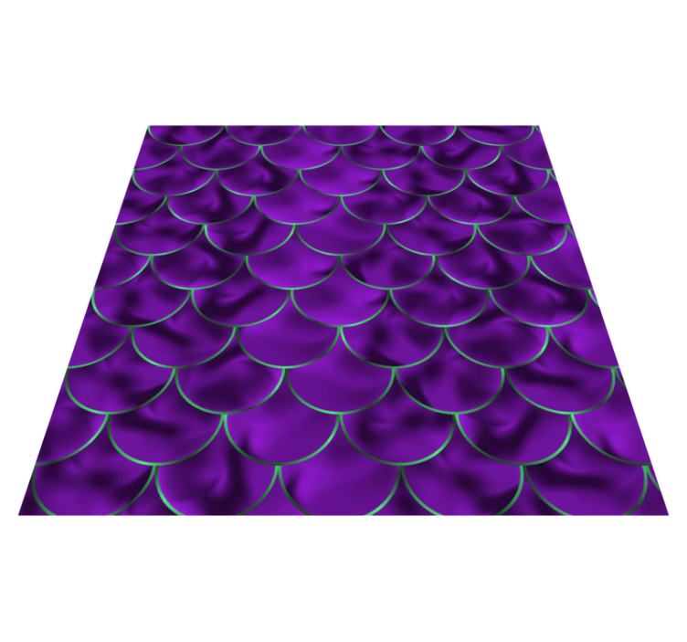 Vinylmatta djurtryck sjöjungfruskalor mönster - Tenstickers