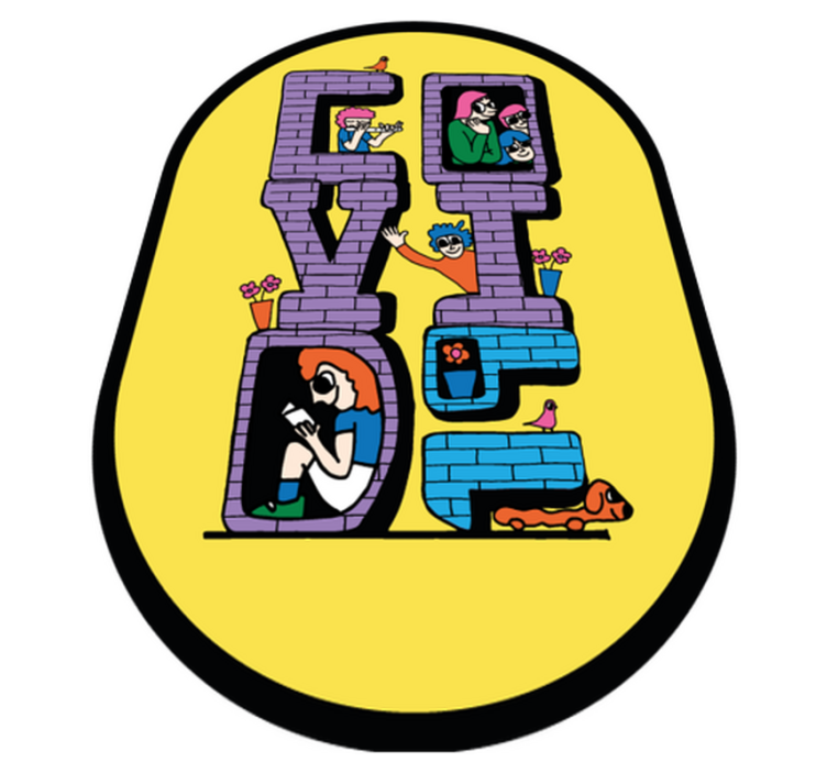 Covid19 modern vinylgolvmatta - Tenstickers