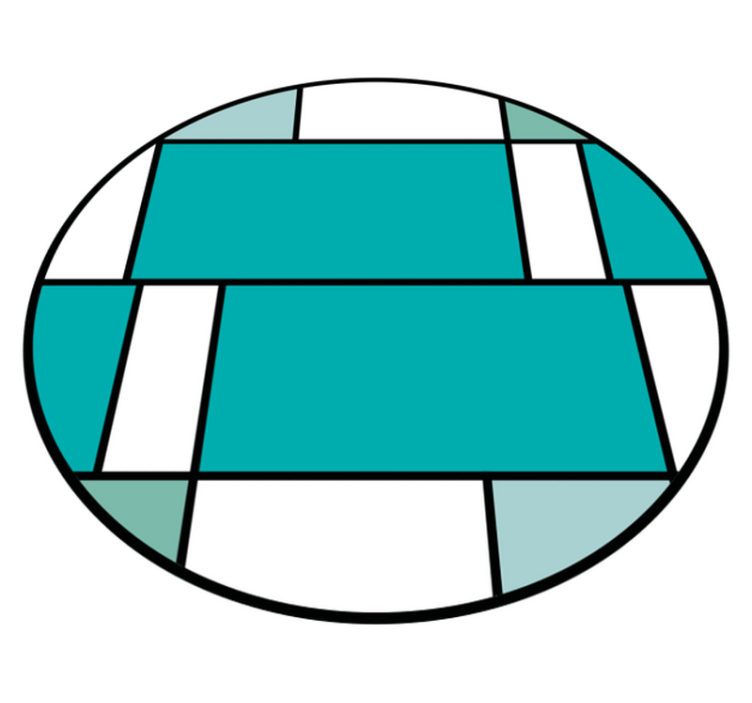 Vinylmatta modern geometriskt turkosa motiv - Tenstickers