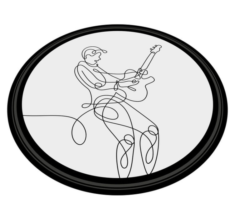 Gitarr elegant minimalistisk design modern matta - Tenstickers
