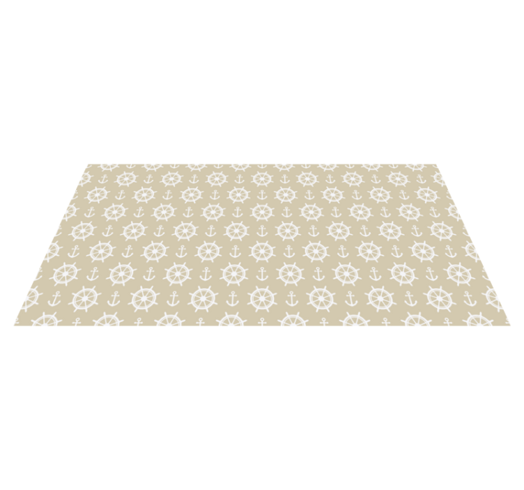 Maritimt kompassmotiv Vinylmatta Vardagsrum - Tenstickers