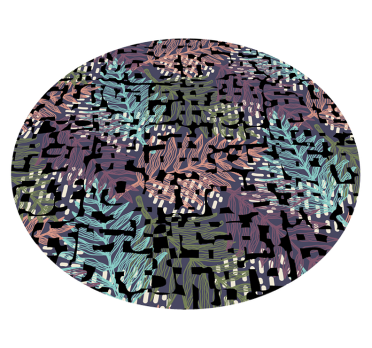 Lövrika botaniska element Vinylmatta blommor och växter - Tenstickers