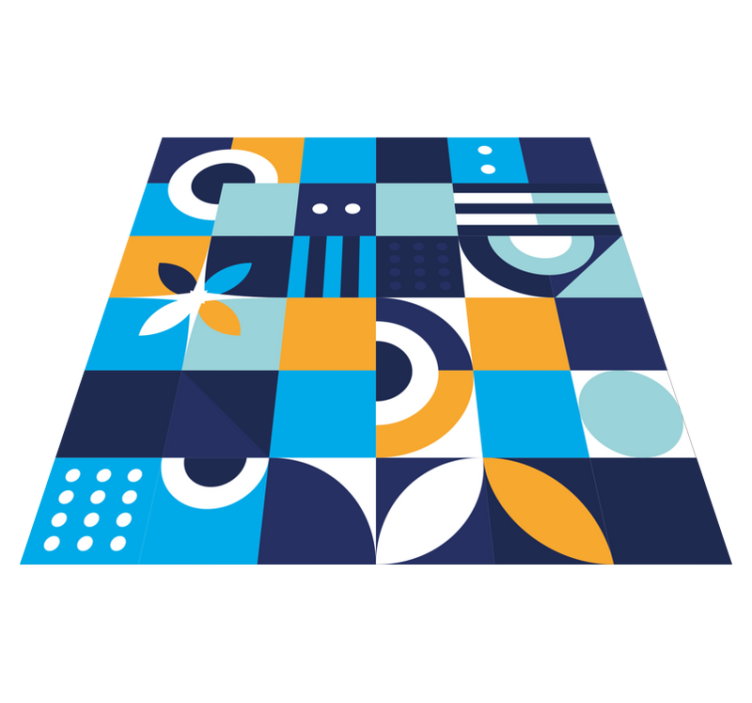 Geometriska färgformer Vinylmatta kakeleffekt - Tenstickers