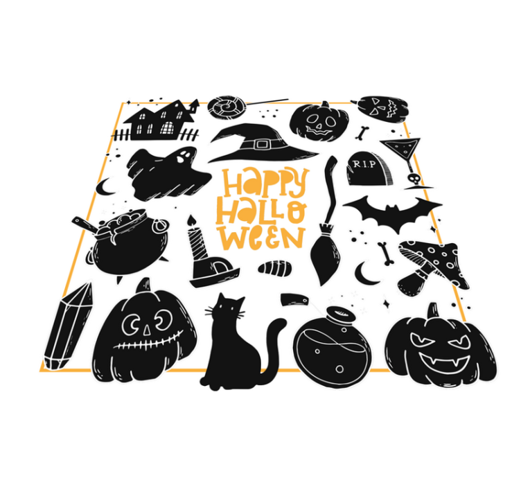 Festliga symboler Vinylmatta Halloween - Tenstickers