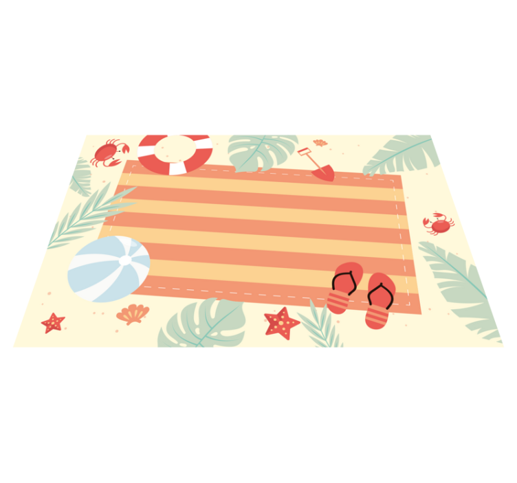 Ekologisk platt sommar strand design modern matta - Tenstickers