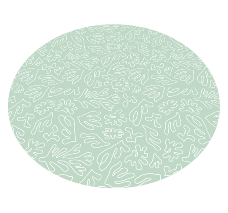 Vinylmatta natur med löviga mönster - Tenstickers