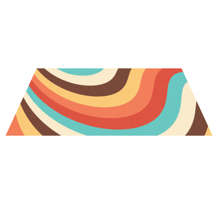 Handritad förvrängd groovy bakgrundsmatta - Tenstickers