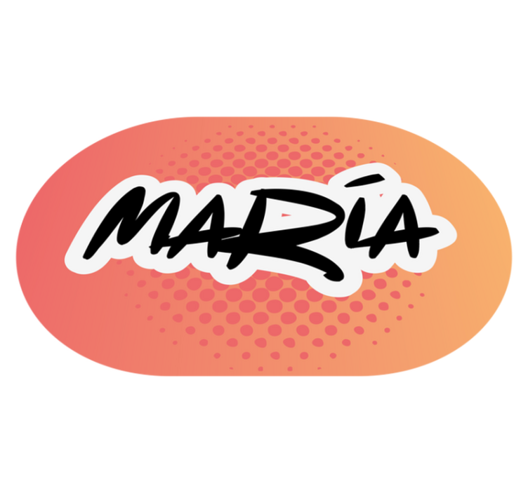 Namndesign Vinylmatta namn - Tenstickers