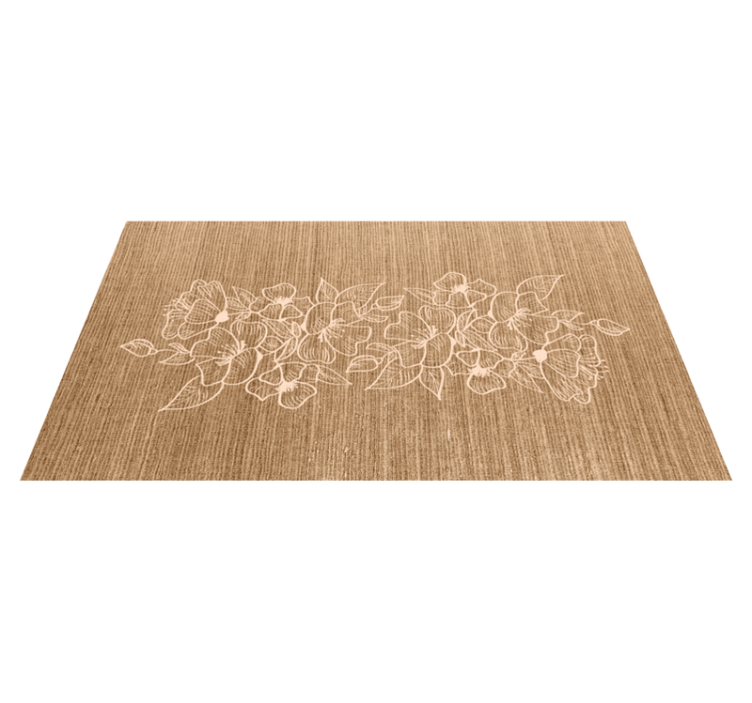 Blommig utsmyckad elegans Vinylmatta foajé - Tenstickers