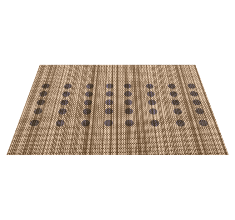 Svart cirkel fibermönster textur matta - Tenstickers