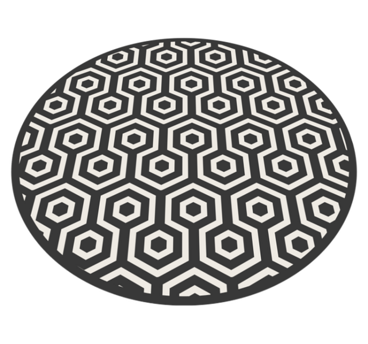 Hexagonanordning Vinylmatta geometrisk - Tenstickers