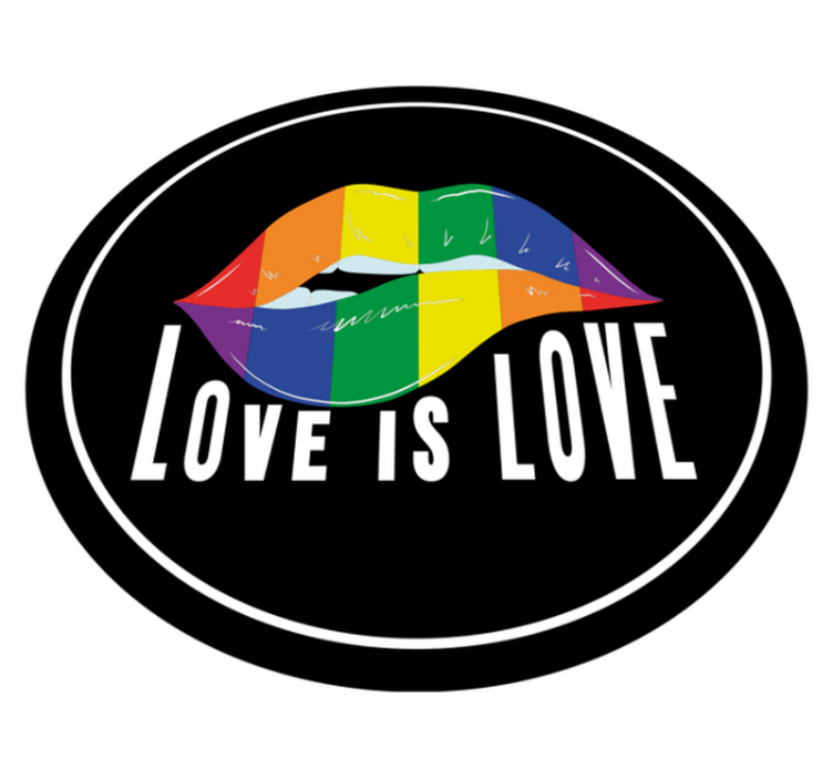 Färgglatt läppmotiv Vinylmattor med fraser - Tenstickers