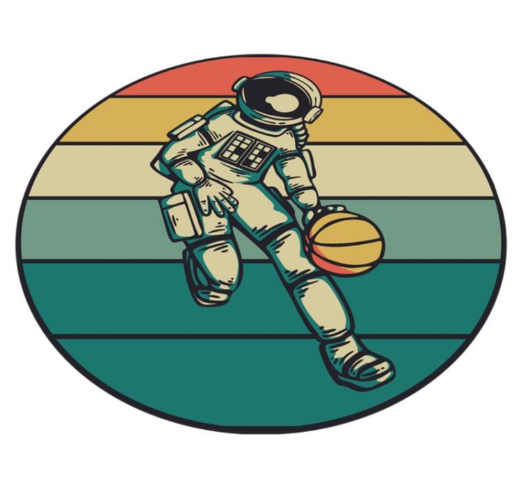 Astronaut basketspel Vinylmatta spel - Tenstickers