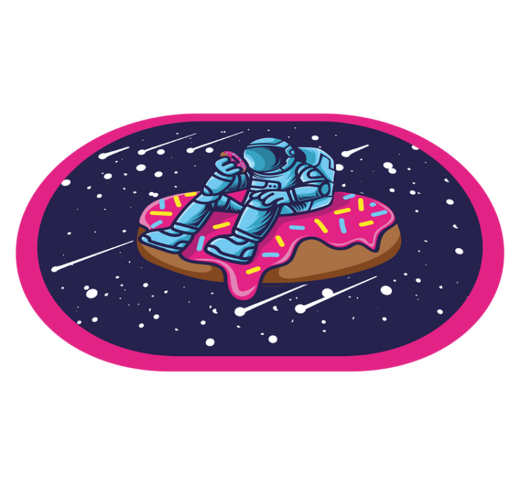 Astronaut på munk Vinylmatta Ungdom - Tenstickers