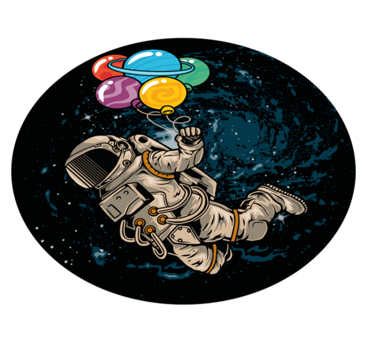 Astronaut med ballonger Andra Vinylmattor - Tenstickers