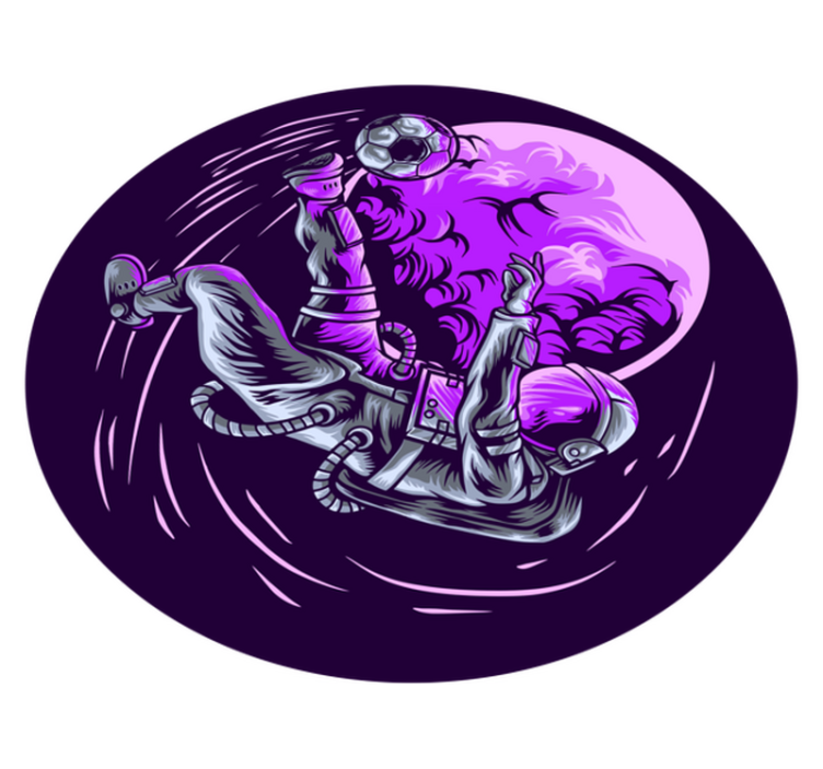 Astronaut som svävar Vinylmatta Stjärnor - Tenstickers