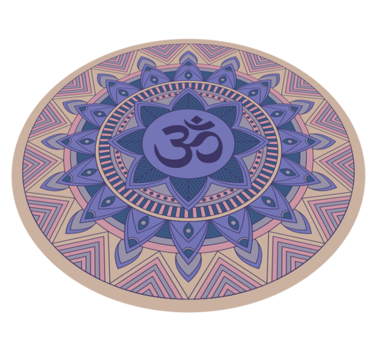 Färgglada mandala om symbol mandala vinylmatta - Tenstickers
