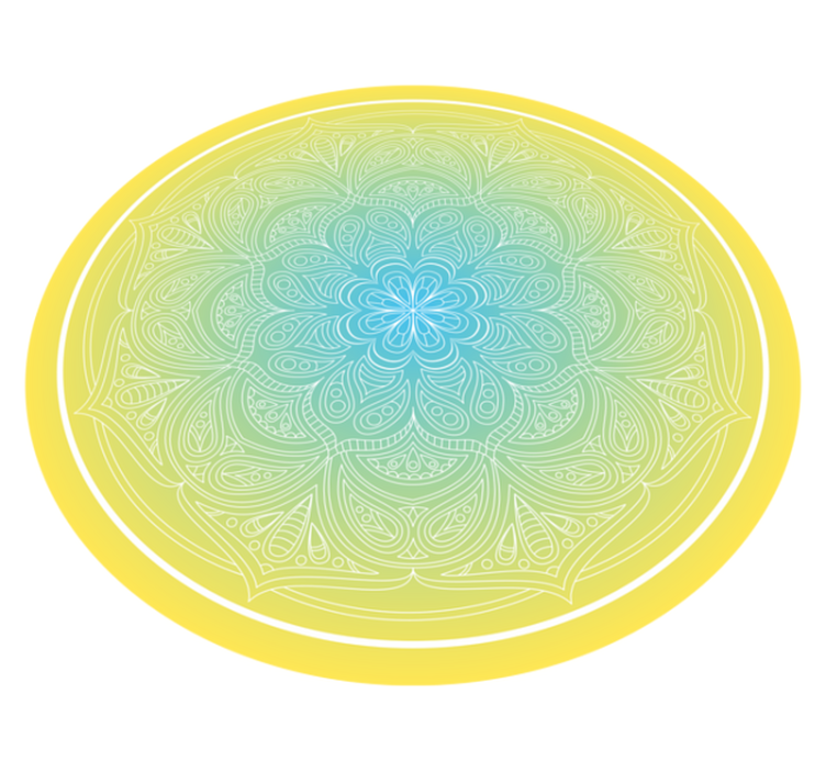 Intrikat blommönster Vinylmatta Mandala - Tenstickers