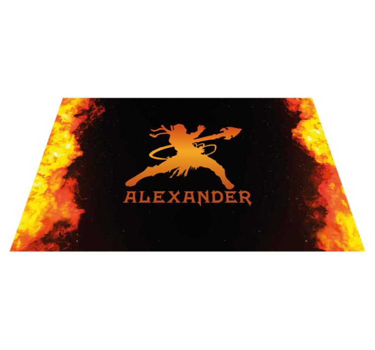 Original eld ninja design personlig matta - Tenstickers