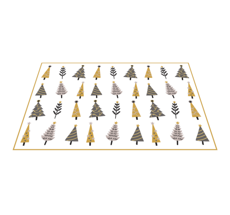 Nyckfullt trädmönster Vinylmatta Jul - Tenstickers