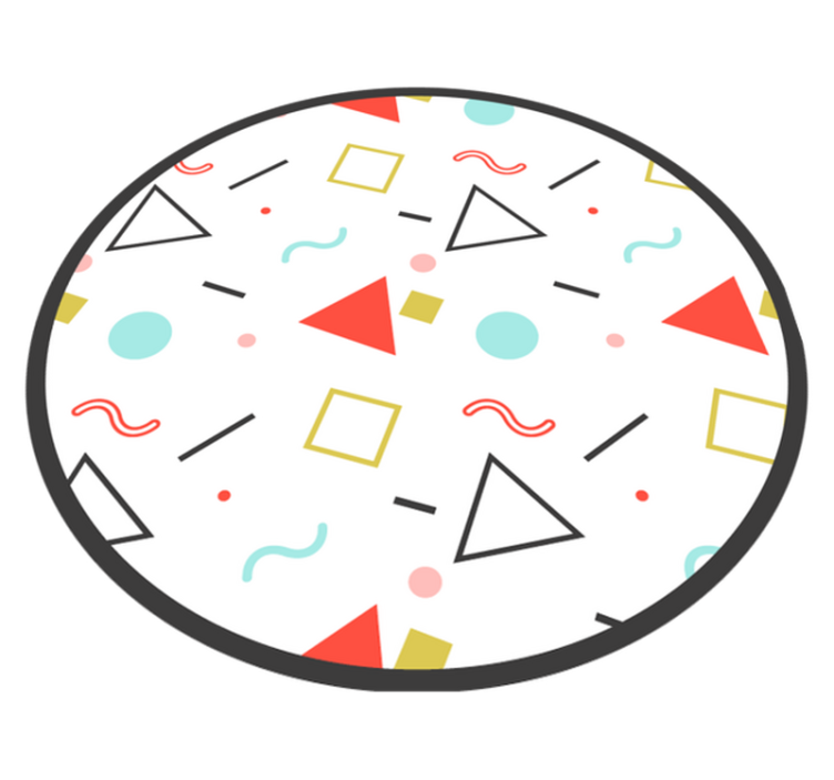 Geometriska färgglada former Vinylmatta geometrisk - Tenstickers