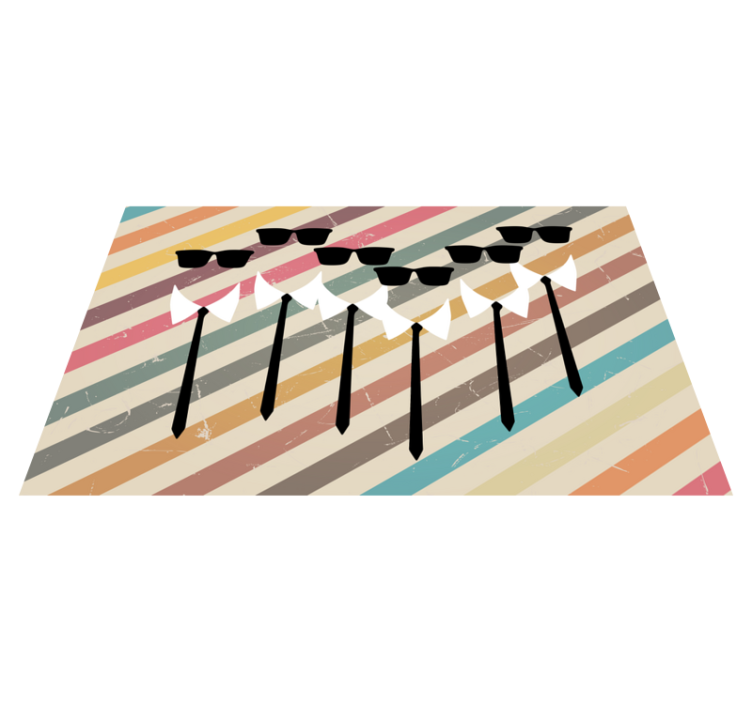 Elegant gruppklädsel Vinlymatta randiga - Tenstickers