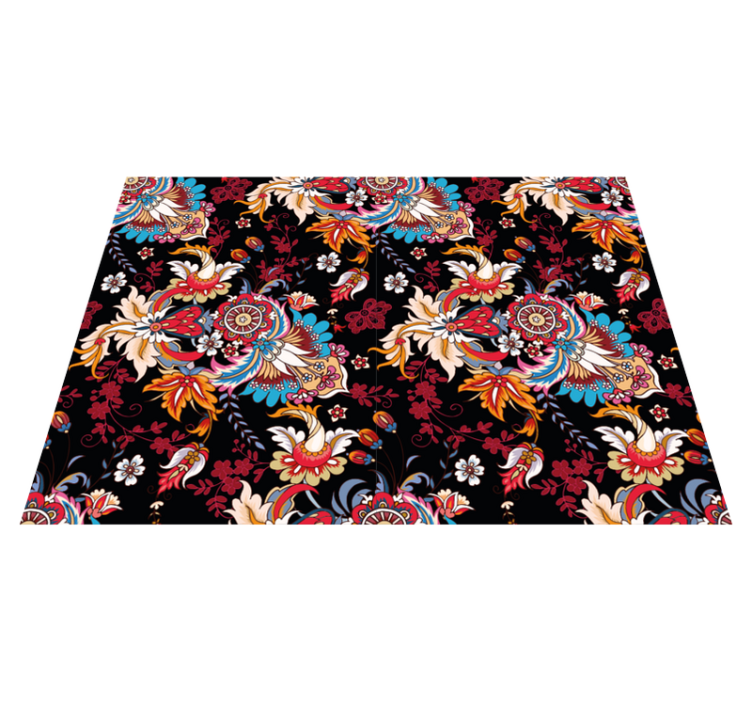 Botanisk inspiration Vinylmatta Mandala - Tenstickers