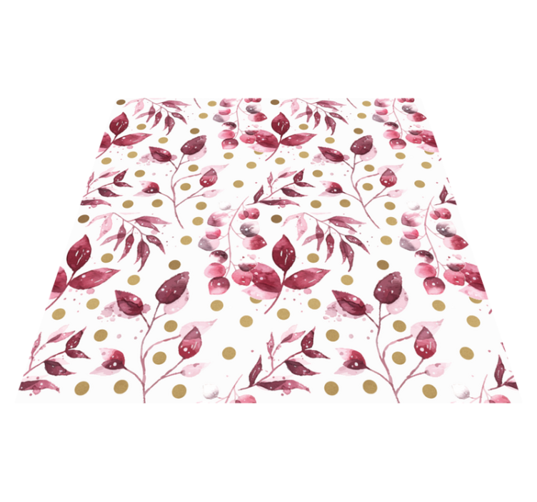 Vinylmatta blommor och växter botanisk mönster - Tenstickers