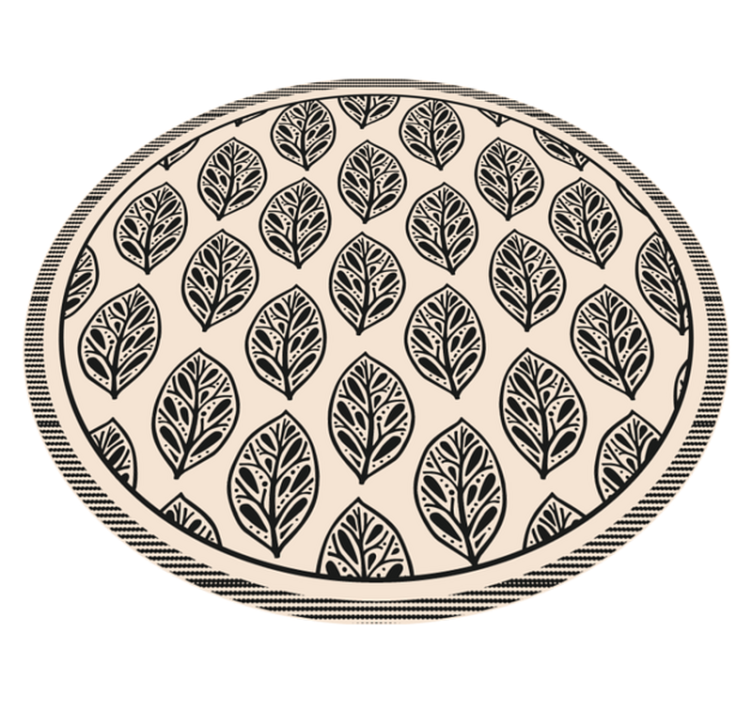 Blad mönster Vinylmatta natur - Tenstickers