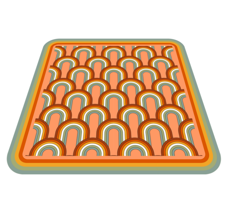 Färgglada bågmönster Vinylmatta geometrisk - Tenstickers