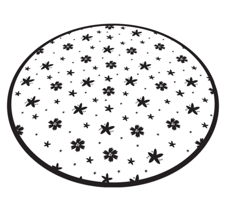 Vinylmatta blommor och växter stjärnmönster - Tenstickers