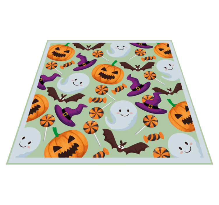 Vinylmatta halloween glada halloween vibes - Tenstickers