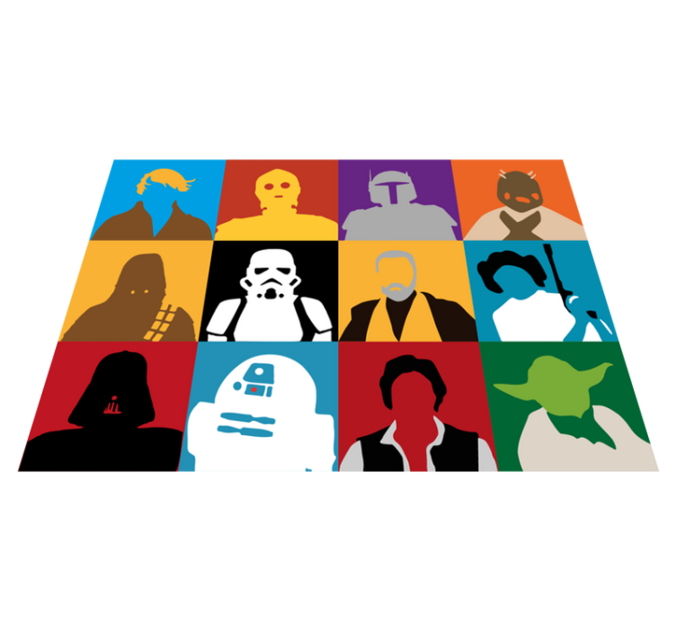 Ikoniska karaktärssilhuetter Andra Vinylmattor - Tenstickers